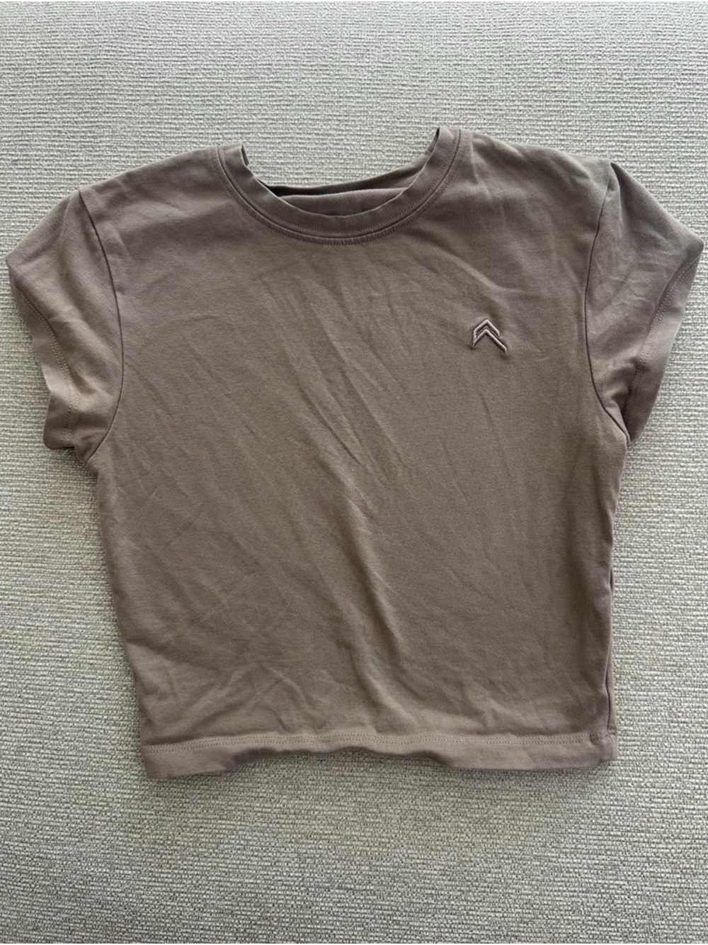 Oner Active Cropped Baby Tee in Tan
